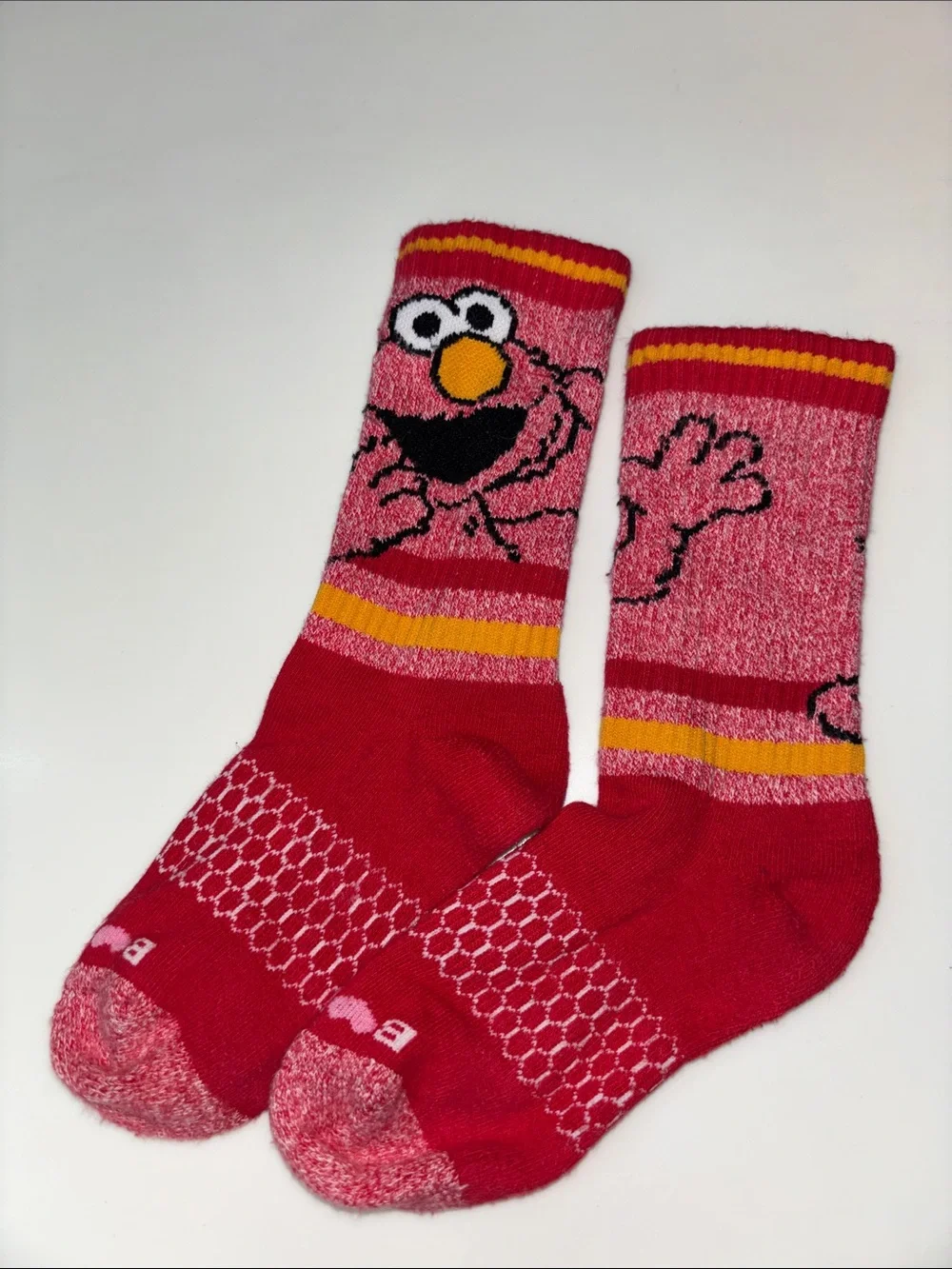 Bombas Elmo Red Kids Crew Socks - Sesame Street Y youth